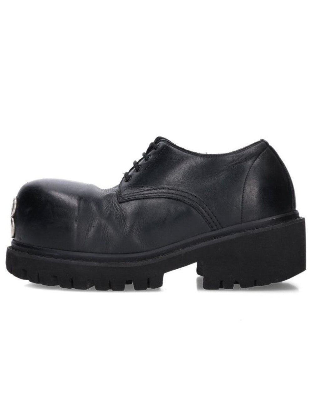 Balenciaga Stomper Derbie BB Metal Derby Leather Shoes